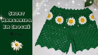 Short Margarida em Crochê ​⁠leilarangelcroche [upl. by Wachtel]