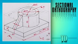 How to draw Section orthography [upl. by Yenhoj]