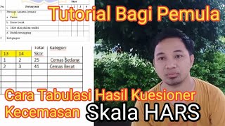 Cara Tabulasi Kuesioner Kecemasan HARS [upl. by Leoline]