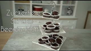 Zuckerfreie SchokoBeerenMuffins [upl. by Derfniw]