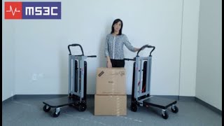 MS3C500PHT amp MS3C750PHT Battery Operated Stair Hand Truck Trolley Operation [upl. by Netsirhk392]