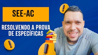 Concurso SEEAC Correção da prova de Apoio Administrativo  Específicas [upl. by Anieral]