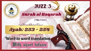 Fahm Al Quran Lesson  84 Surah Al Baqarah 253  254 [upl. by Anselmo15]