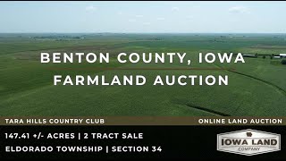 Benton County Iowa 14741  Acres 2 Tract Farmland Auction [upl. by Whelan]