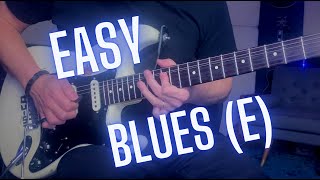 Easy Blues Vamp Guitar Backing Track E [upl. by Myo966]