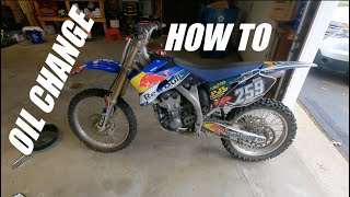 How to do an oil change on a dirt bike Yz250f [upl. by Sioux]