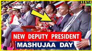 See Kithure Kindiki mood sitting next to Ruto on Mashujaa Day after Gachagua impeachment [upl. by Nabala322]