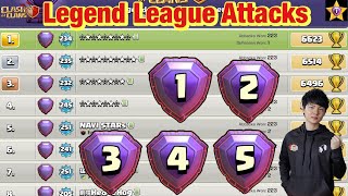 Legend League Attacks July Season Day9 Qc Hog [upl. by Tomasina]