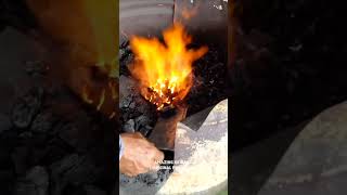 Forging a kitchen cleaver knife  Attaching wood handle to a blade [upl. by Lenette]