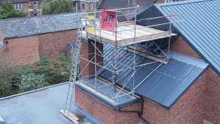 Return to the Tenbury project complete scaffold for gable access [upl. by Eldreeda]