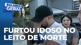 Neto de idoso furtado enquanto morria em acidente cobra suspeito na saída da delegacia [upl. by Brocklin]