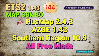 How to make ETS2 143 New RusMap 243 Map Combo  Southern Region 109 Roex 28  All Free Mods [upl. by Aceissej]