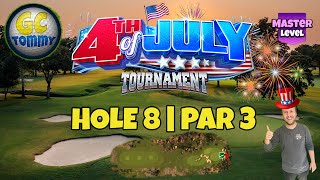 Master QR Hole 8  Par 3 HIO  4th of July Tournament Golf Clash Guide [upl. by Marchak]