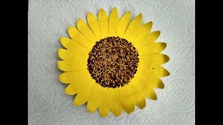 Making sunflower with paper plate [upl. by Acenom880]