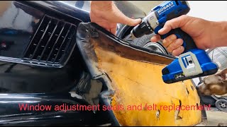 C3 corvette window adjustment new seals and felts install lsswap corvette diy [upl. by Towny]