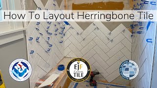 How To Layout Herringbone Wall Tile Shower  Columbia MO [upl. by Crean167]