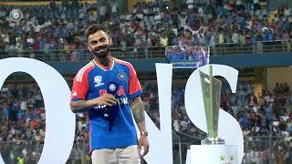 Virat Kohli full Interview amp speech Wankhede  Team India winning celebration [upl. by Hudson703]