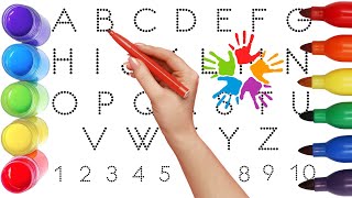 Fun and Educational Dotted Tracing abcdshapes123 for Kids  Number Writing and Preschool Learning [upl. by Brand144]