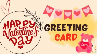 Greeting card ideas  Valentine day greeting card design 2024 [upl. by Elset]