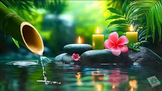 Bamboo Water Fountain and Healing Piano Music  Relaxing Piano Music Deep Sleep Music Meditation [upl. by Seligman]