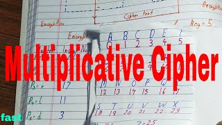 Multiplicative cipher encryptionMultiplicative cipherMultiplicative cipher example [upl. by Waldner197]