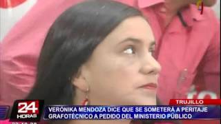 Verónika Mendoza se someterá a peritaje solo si el Ministerio Público se lo pide [upl. by Eelannej]