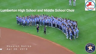 Lumberton High School and Middle School Choir singing the National Anthem at the Houston Astros [upl. by Rexferd]