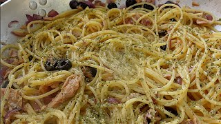 Cucina Italiana al massimo Spaghetti al tonno un esplosione di gusto in pochi minuti  Da provare [upl. by Gerdy]