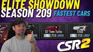 CSR2 Elite Showdown Season 209 Fastest  Slowest Cars [upl. by Florie]