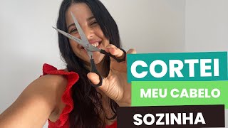 COMO CORTAR O CABELO SOZINHA  corte em camadas [upl. by Botsford]