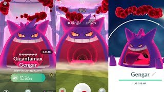 World First Ever Gigantamax Gengar Raid in pokemongo [upl. by Beebe689]