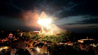 4K Video  Eilenburger Stadtfest 2024 Feuerwerk Drohnenaufnahmen [upl. by Flita940]