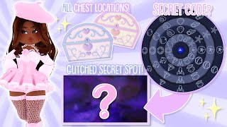 ALL NEW CHEST LOCATIONS GLITCHED SECRET CAVE DIAMOND BEACH SECRETS  Royale High Tea amp Updates [upl. by Drannek]