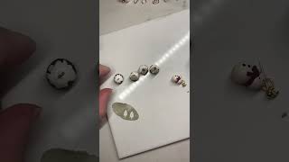 Making some Christmas pudding earrings polymercraft makeathome [upl. by Nirihs]