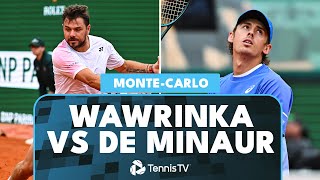 Alex De Minaur vs Stan Wawrinka  MonteCarlo 2024 Highlights [upl. by Asilahs]