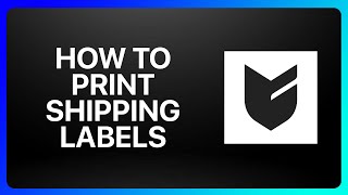 How To Print Shipping Labels On Big Kartel Tutorial [upl. by Eatton]