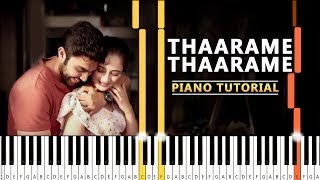 Thaarame Thaarame Piano Tutorial  Kadaram Kondan  Synthesia Tamil Songs  Tharame Piano Notes [upl. by Fabrianna742]