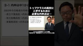 トップクラスの高校に必要な内申点は？🏫 県立千葉高校 県立船橋高校 東葛飾高校 千葉御三家 高校入試 家庭教師のジャニアス [upl. by Newo641]