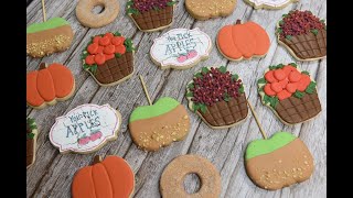 Fall Cider Mill Vibes Royal Icing Cookie Decorating [upl. by Allistir569]