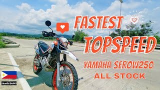 Yamaha Serow 250 my fastest Top Speed All Stock [upl. by Madox293]