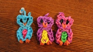 Rainbow Loom owl charm [upl. by Rhys18]