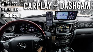 Add Wireless Carplay And A DashCam To ANY Car In 5 Minutes for under 200  Carpuride W903 [upl. by Victoria]