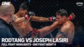 ONE Fight Night 4  Rodtang vs Joseph Lasiri Full Fight Highlights  Prime Video [upl. by Hnaht]