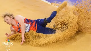 De Jongs long jump world record caps epic day of Para track and field in Paris  NBC Sports [upl. by Busiek]