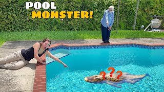 MONSTER FOUND LIVING IN MY GRANDMAS POOL [upl. by Ynagoham776]