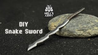 How to Make a Miniature Snake Sword from a Iron Bar [upl. by Ylla13]