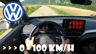 VW iD4 Pro Performance  Beschleunigung 0100 kmh  POV Drive  Electric Car Acceleration [upl. by Michal]