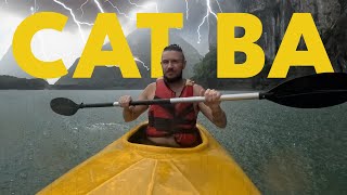 Kayaking In A Thunderstorm Cat Ba  Backpacking Vietnam 🇻🇳 [upl. by Clywd]