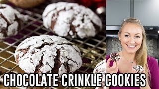 How to Make Chocolate Crinkle Cookies [upl. by Enitsugua]