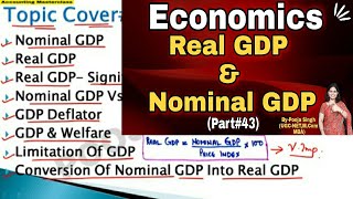 Nominal GDP amp Real GDP  National Income  GDP Deflator  Meaning  Difference  Macroeconomics [upl. by Wolfgram]